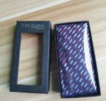 Simple style custom printed luxury paper packaging necktie gift box with window