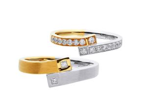 China Unisex Visual Texture Generous 18k Customised Couple Rings factory