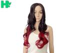 Sexy Fascinating Long Synthetic Wigs Mixed Red Wig 22 Inches , Long Wavy Hair