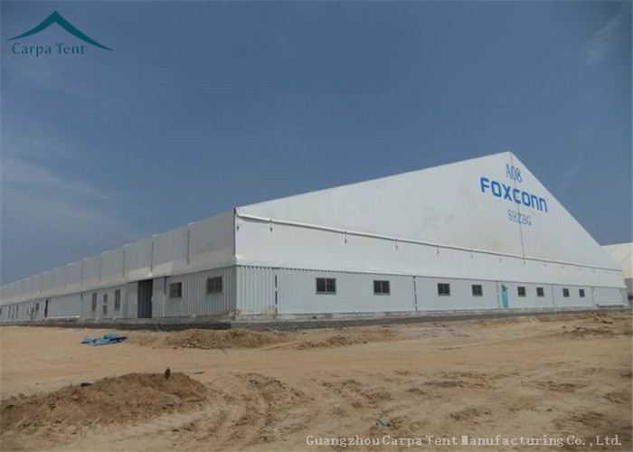 35m*50m Warehouse Tents Anti - Fire PVC Fabric 0.3-0.5kn/sqm High Pressed