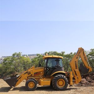 Time Saving Backhoe Loader Digger High Efficiency With Loading Bucket
