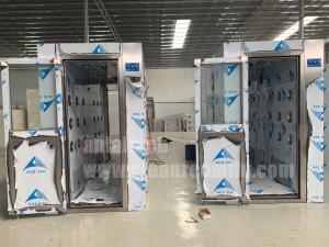China Air Shower Room with Stainless Steel Interlocking Doors factory
