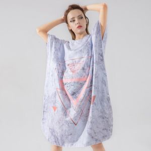 Quick Dry Adult Hooded Towel Microfiber Fabric With Customized Printing