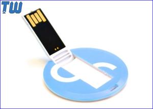 China Mini Round Card Plastic Usb Flash Drive 8GB 16GB Data Storage on sale
