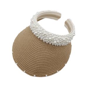 China Pearl Sunshade Hat Large Brim Outdoor Sunblock Headband Hat factory