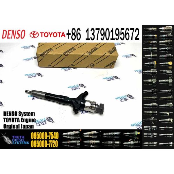 Common Rail Fuel Injector 095000-7540 23670-30280 2367030280 for Toyota Hilux 1KD-FTV Diesel Engine
