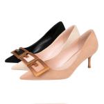 121-7 Korean Version Of All-Match Professional Women'S Shoes Stiletto Suede