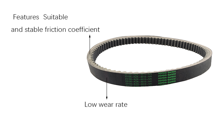 All Size Motorcycle Rubber Transmission Drive V Belt with Customized Material Support