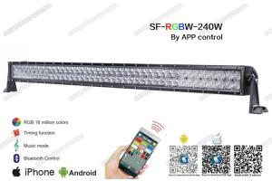 China 41.5&quot; 240W Straight RGB LED Light Bar , Flood / Spot / Combo Beam 5D LED Light Bar 3w factory