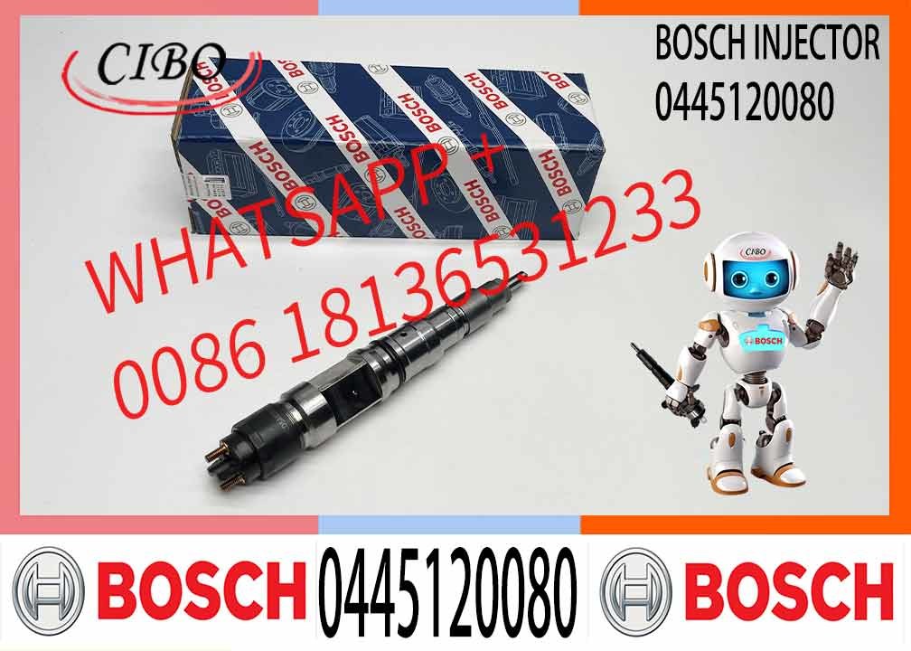 New Diesel 0445120080 Injector Diesel common rail Fuel Injector 0445120080 for Dx225 Excavator Diesel Engine
