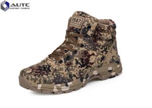 China Rubber Military Tactical Shoes , Military Desert Boots US Woodland Air Mesh Fabric factory