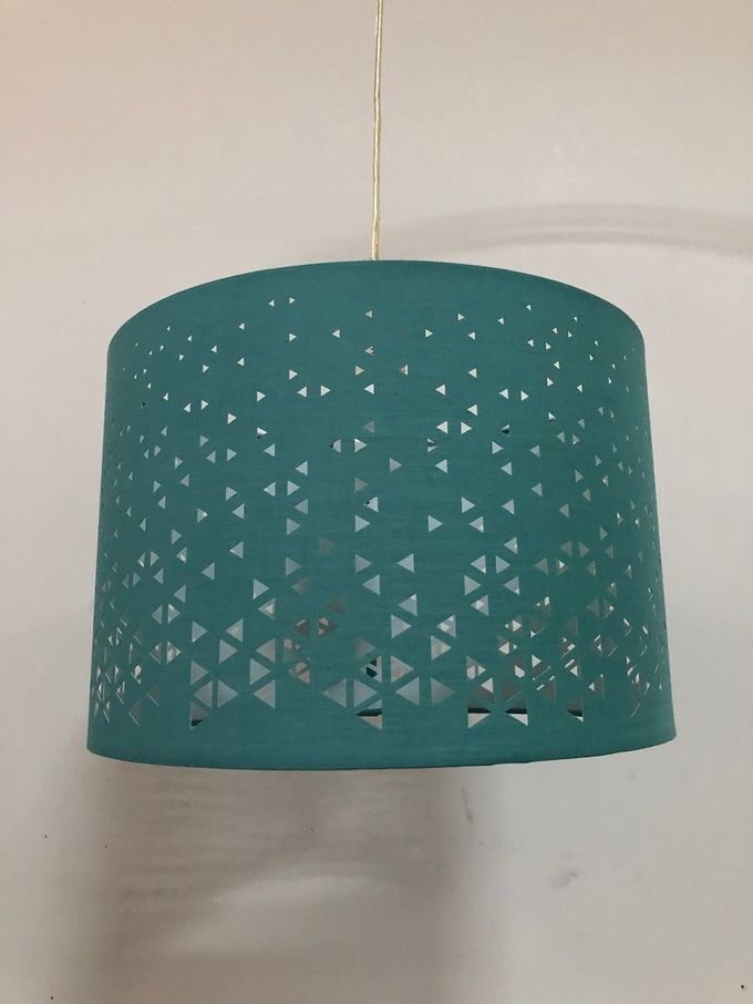 Drum Pierced Lamp Shade Triangle Hollow Out NA Design For Hotels And Rooms