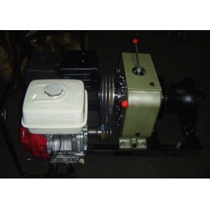 Petrol Engine Cable Winch Puller Belt Driven Portable Cable Puller 5T