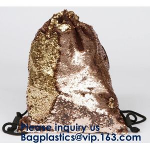 Amazon Hot Sale Strapping Mermaid Reversible Sequin Drawstring Bag, Wholesale