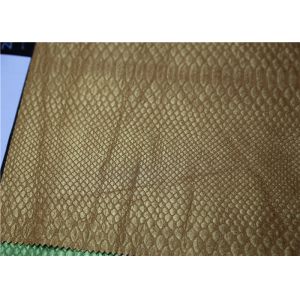 Pearlied Gold Fake Leather Fabric Classic Snake Skin Pattern Fire - Retardant