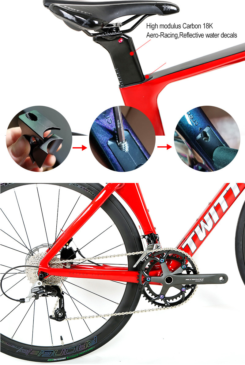 T900 High modulus Carbon fiber Road Bike With 50C Carbon Wheelset