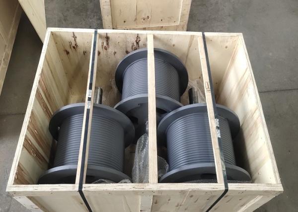 Anti Corrosion Coated Lebus Grooved Cable Winch Drum For Heavy Duty Oil / Gas