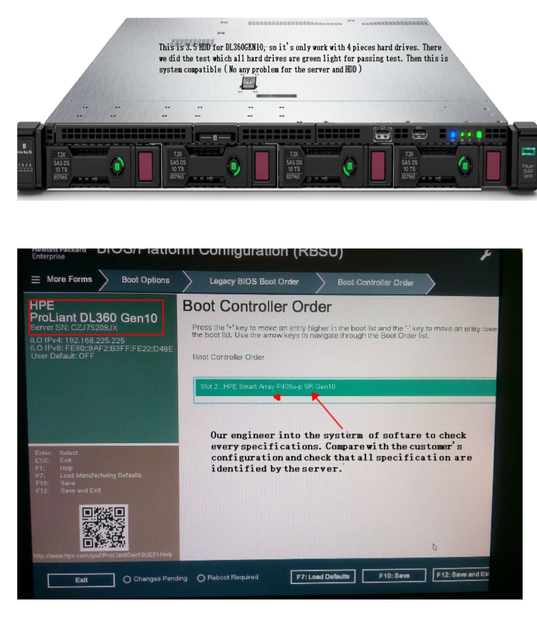 1.80 GHz Processor Main Frequency HPE Proliant DL360GEN10 1U Rack SFF Server with 4108