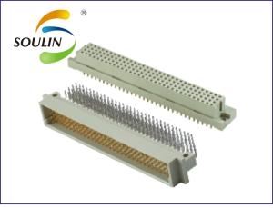 China DIN41612 128p Right Angle Pin Header Four Row Straight H11.5 PC3.0 factory