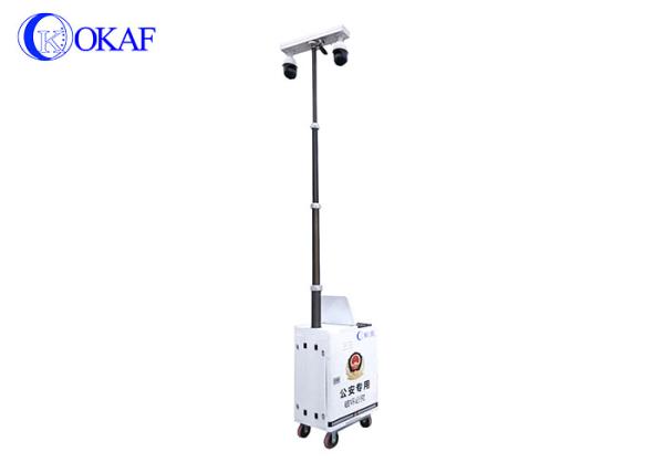 High Speed Mobile Surveillance Trailers Dynamic Emergency Light Tower Mast Dual