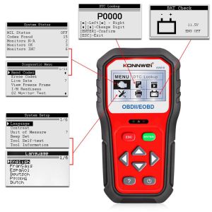 Cozy Computerized Engine Analyzer Code Reader With O2 Sensor Test 2.8 Inches