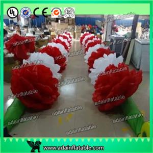 China 10m Inflatable Rose Flower Chain For Valentine's Day Event Party Decoration Ada Inflatable factory