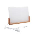 U Shaped Wooden Base Sublimation Acrylic Photo Frame LED For Sublimation Coating