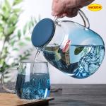 Clear 1800ml Borosilicate Heat Resistant Glass Teapot