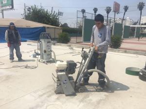 China Electric Concrete Scarifier Machine With 6 Point Scarifying Asphalt Milling Cutter factory
