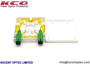 China 2 Port Fiber Optic Termination Box SC / APC Optica Fibra Socket Roseta Face Plate factory