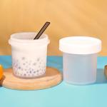 OEM 200ml Plastic Food Jars Ice Cream Cup With Cap