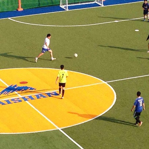 55mm Pile Height Football Artificial Turf Infill-Needed UV Resistant Water Permeable Green Artificial Turf