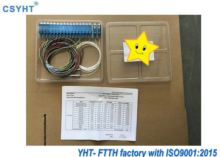 SC/UPC Fiber Optic Splitter 1x2 1x4 1x8 Steel Tube Material Low Insertion Loss
