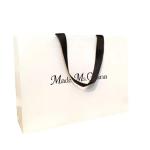 175gsm Lotus Color Goose Yellow Garment Paper Bags For Clothing Store