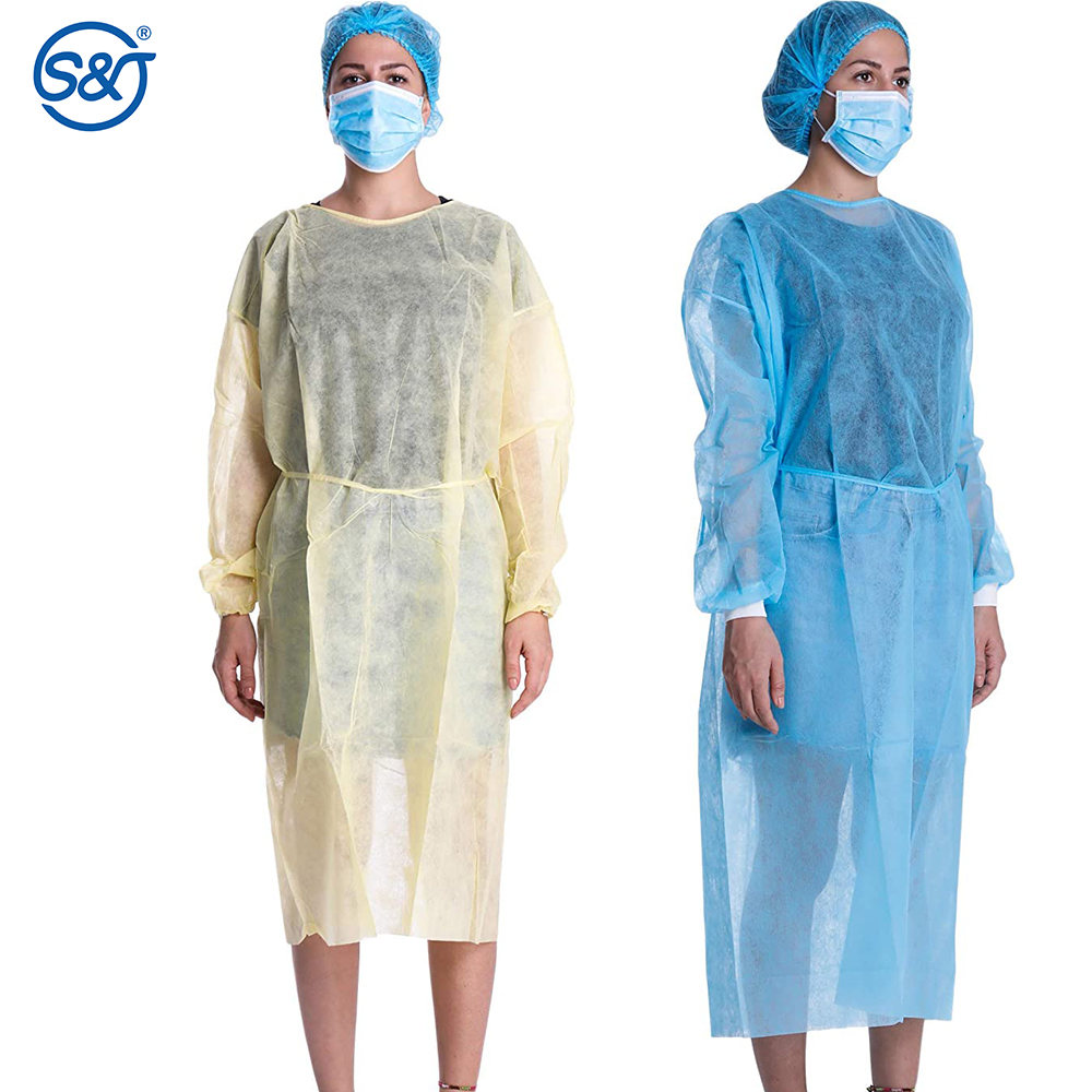 Disposable surgical isolation gown clothing non-woven fabric lace-up reversible safety suit