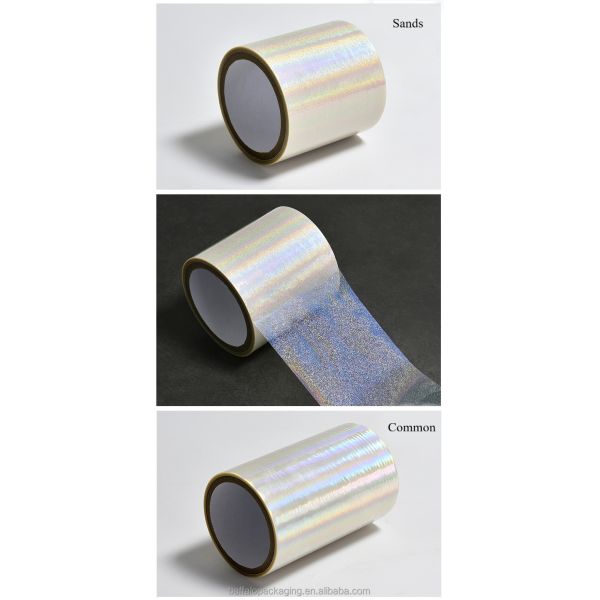 28 Microns Glitter BOPP Holograph Fluorographic Hot Lamination Film Glossy Roll