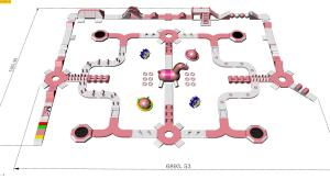 China Pink Unicorn Floating Water Games Commercial Inflatable Aqua Park For Kids factory