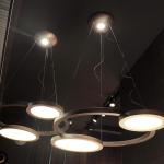 Postmodern round bronze chandelier dining room bedroom creative personality