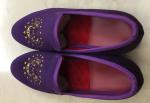Fashion Embroidery Mens Velvet Loafers Breathable Velvet Slip On Flat Loafer