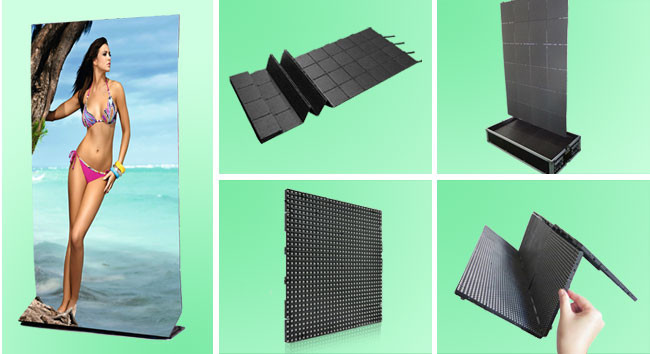 IP43/IP54 Outdoor Led Display Rentals / Foldable High Resolution Led Screen Hire