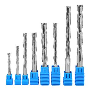 China YINGBA Wholesale Price Solid Carbide  2 Flutes Spiral Milling  Cutter Cnc Bits  Wood Tools Up-cut  Router Bits  End Mill on sale