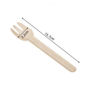 China 100Pcs Eco Disposable Bagasse Cutlery Natural Biodegradable Forks Bulk factory