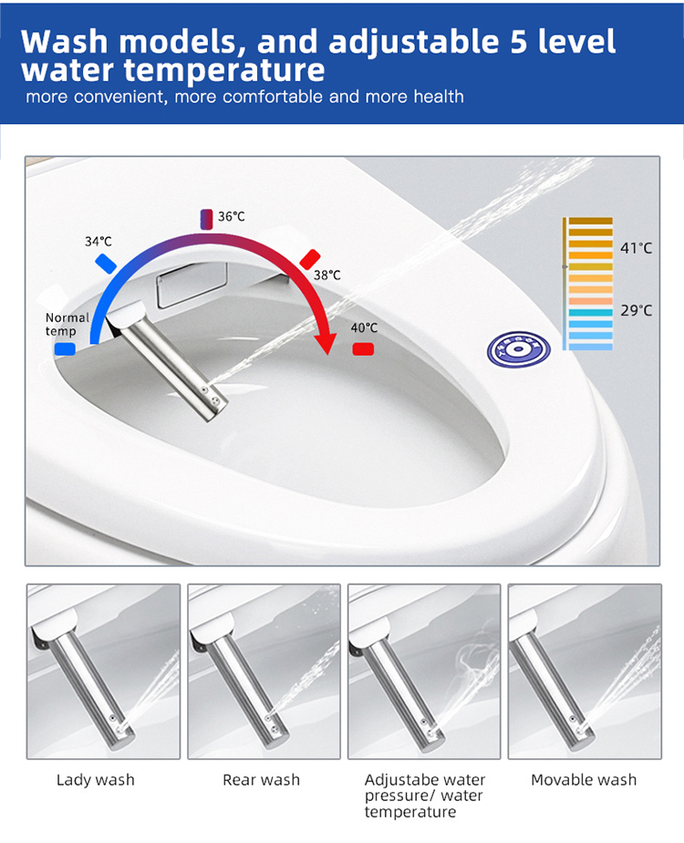 Home Portable Bathroom Smart Toilet Multi - Function Customized White Color