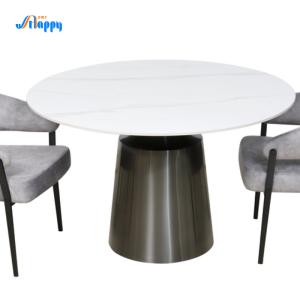 China Flat Packed 1200mm Diameter Round Dining Room Table With Fixed Type DT-1023-120 factory