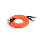 OM2 50/125um Multimode Duplex Core 5M Fiber Optic Patchcord ST Metal Connector