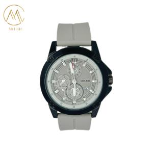 China Fashionable Round Dial Silicone Unisex Wristwatch Trendy Waterproof Watch With Calendar factory