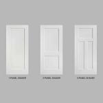 Home Hotel Apartment 3 Panel Solid Wood Doors MDF American Style Front Doors