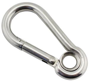 China Strength Spring Buckle 316 Stainless Carabiner With Ring Rust Resistance factory