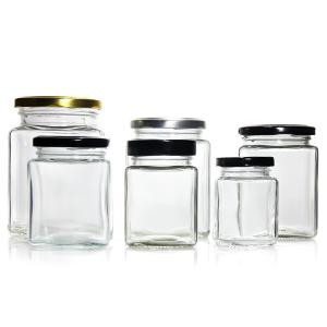 China Durable Clear Glass Food Jar 100ml 240ml High Sealed Storage Container For Fruit factory