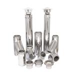 Round 6 Inch Insulated Chimney Pipe , Stainless Steel Insulated Stove Pipe
